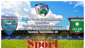 LIVE BLOG: Reigning champions Portarlington take on Graiguecullen for a spot in the Laois GAA SFC final