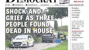 This week's Dundalk Democrat front page: Shock  and grief as three people found dead in house