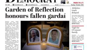 This week's Dundalk Democrat front page: Garden of Reflection honours fallen garda&iacute; 