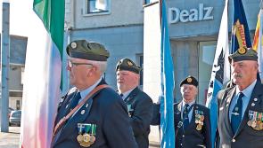 Wreaths laid during  Remembrance Sunday commemoration in Longford