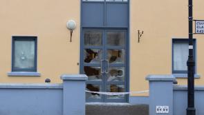 Glass in front door of Offaly garda station smashed with a sledgehammer