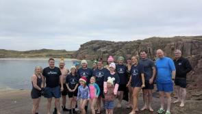 Fundraising dip for Little Blue Heroes takes place at Carrickfinn Beach