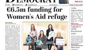 This week's Dundalk Democrat front page:  &euro;6.5m funding for Women's Aid refuge 