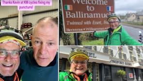 Colourful UK TV presenter bikes into Longford!