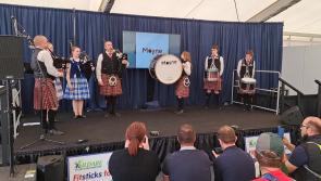 Watch: Donegal's Moyne pipe band hit the right notes at the Ploughing Championships
