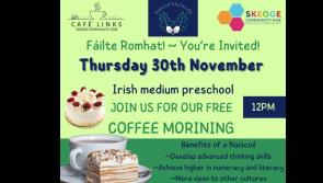 Derry's Naíscoil Cholmcille hosting a Coffee Morning