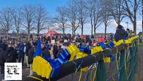 WATCH: Limerick rallies to mark anniversary of the invasion of Ukraine 