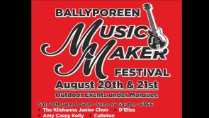 Ballyporeen Music Maker Festival to rock this weekend 