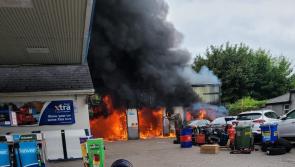 BREAKING: Limerick garage on fire beside petrol station