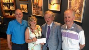 Lions Club hand over cheque from fundraiser to Carlow Kilkenny Homecare Team