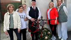 Ukrainian refugees pay respect on centenarian of tragic death of Tipperary man