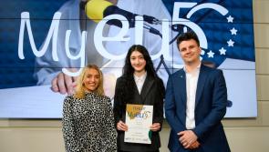 Tipperary student among EU competition finalists honoured at UCC ceremony attended by Tánaiste 