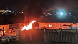 Emergency services respond to car on fire in Limerick city