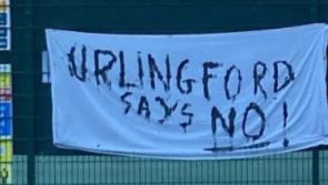 'Urlingford Says No!' banner erected during  protests in the Kilkenny town