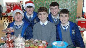 PHOTOS: Students at Colaiste Ris Dundalk hold  Trade Fair