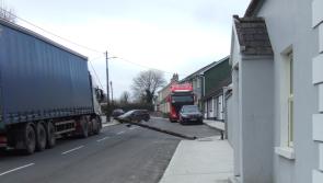 Telephone poles snap after lorry hits overhead wires