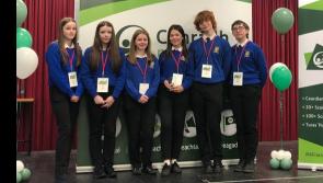 Most creative presentation award for Gairmscoil Chú Uladh students