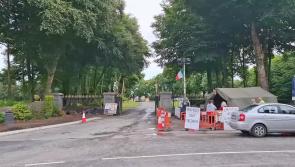 WATCH: Dundrum asylum seeker protest continues but fewer protestors at gate of hotel