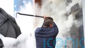 Albanian opposition supporters clash over party leadership