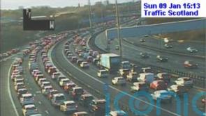M8 near Glasgow closed for three hours following man’s death