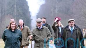 Charles refuses to answer questions on Andrew as he visits storm-hit estate