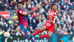 Aubameyang makes Barcelona debut in frenetic victory over Atletico Madrid