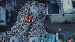 Firefighter training centre mocks up collapsed building disaster zone