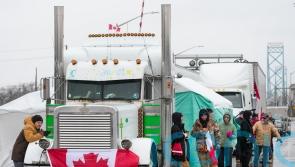 Truckers protesting in Canada end last US border blockade