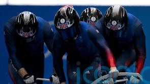Great Britain in medal contention at the halfway mark of the four-man bobsleigh