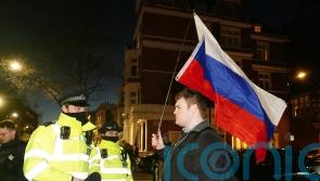 Police intervene over protests outside Russian Embassy