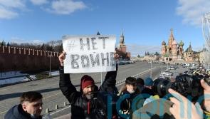 Russians hold anti-war rallies amid ominous threats by Putin