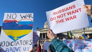 Russians and Ukrainian protesters condemn ‘shame’ and ‘nightmare’ of invasion