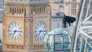 Batman performs daring stunt on London Eye