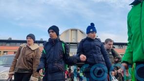 Disabled orphans fleeing Kyiv received by Poles and Hungarians