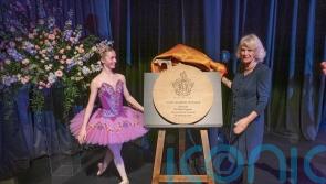 Camilla unveils foundation stone for new Royal Academy of Dance HQ