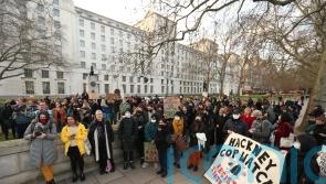 Protesters at demo against ‘rotten’ Met activate rape alarms at police station