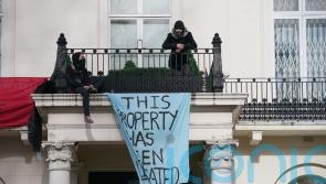 Protesters on oligarch’s balcony have ‘made peace with getting arrested’