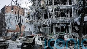 Hundreds feared trapped in Ukraine theatre hit by air strike