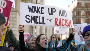Demonstrators protest over strip-search of black schoolgirl who was on period