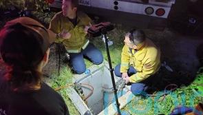 Man trapped in storm drain ‘the width of a pizza’ rescued after two days
