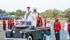 William and Kate attend commissioning parade for Caribbean officer cadets