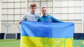 Ukrainian Andrii Kravchuk training with Man City after arriving in UK as refugee