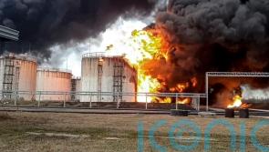 Russia blames Ukraine for fuel depot blast as Kyiv denies role