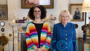 Camilla meets Bernardine Evaristo at Clarence House