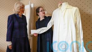 Camilla tours Jane Austen’s home and sees Mr Darcy’s famous white shirt