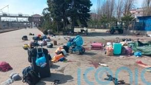 39 killed as rocket hits Ukraine railway station crowded with fleeing civilians