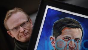 Painting of President Zelensky raises 5,000 euro for Irish Red Cross