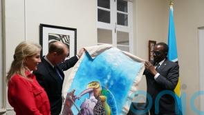 Edward and Sophie exchange gifts with Saint Lucia PM after red carpet welcome
