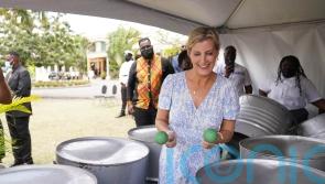 Sophie plays steel drums as Wessexes receive friendly welcome in Antigua