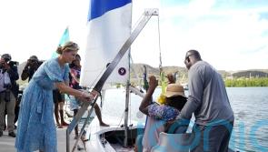 Sophie hoists disabled woman into boat and hugs boy, eight, at sailing academy